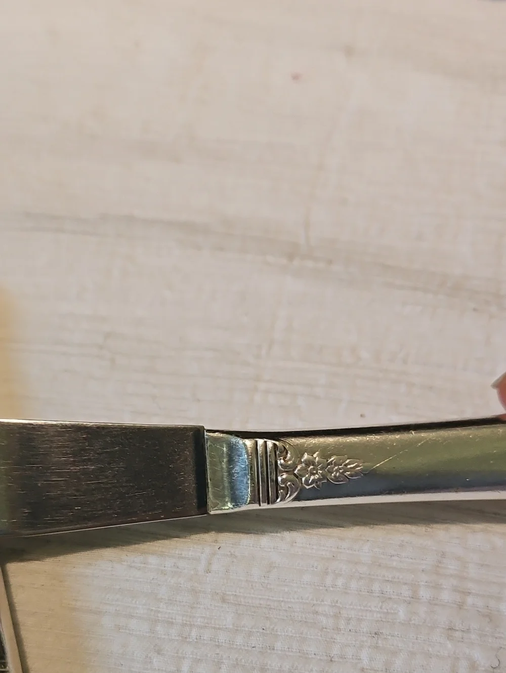 5 Dinner Knives - 1930's Floral Adoration Pattern